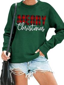 img 3 attached to Christmas Sweatshirts Pullover Holiday Vacation Sports & Fitness in Team Sports
