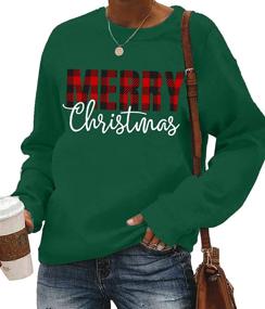 img 4 attached to Christmas Sweatshirts Pullover Holiday Vacation Sports & Fitness in Team Sports