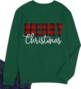 img 1 attached to Christmas Sweatshirts Pullover Holiday Vacation Sports & Fitness in Team Sports
