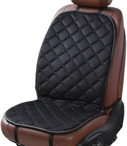 img 2 attached to 🌞 Уютная и яркая: сиденье солнечного цвета на 12 В для исключительного комфорта спины и сидения