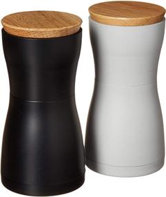 img 4 attached to 🎁 AdHoc Twin Salt & Pepper Mill Gift Set: Sleek 5.5" White/Black Color - The Perfect Kitchen Companion (MP125US)