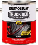🚛 rust-oleum 342669 автомобильное покрытие для грузовиков, галлон (2 штуки), черное - надежная защита для задней части вашего грузовика. логотип