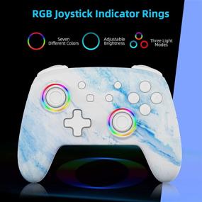img 3 attached to 🎮 NexiGo Wireless Controller for Nintendo Switch/Switch Lite/OLED - Vibration, Motion, Turbo, and LED Light (Arctic Chiller)