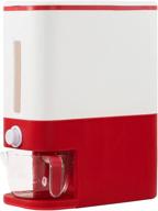 🍚 bbg 22.5 lbs rice dispenser, large airtight rice storage container with lid, measuring cylinder, moisture-proof cereal dispenser for household, red логотип