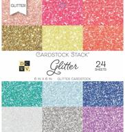 🎉 shimmering elegance: dcwv card stock 6x6 glitter stack - 24 sheets logo