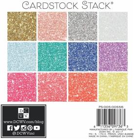 img 1 attached to 🎉 Shimmering Elegance: DCWV Card Stock 6X6 Glitter Stack - 24 Sheets