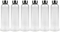 💧 aquasana 550ml glass water bottles - premium borosilicate, bpa-free lid, stainless steel cover (6-pack) logo