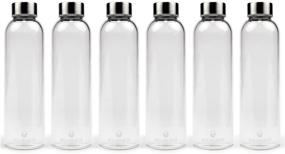 img 4 attached to 💧 Aquasana 550ml Glass Water Bottles - Premium Borosilicate, BPA-Free Lid, Stainless Steel Cover (6-Pack)