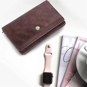 img 3 attached to 📱 LEDERBUCK Smartphone Crossbody Leather Wristlet: Women's Handbags and Wallets with Wristlets