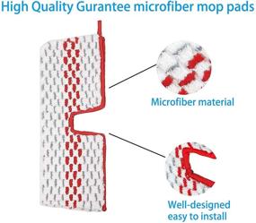 img 2 attached to 🧹 6-Pack Replacement Mop Pads for Max Spray Mop Head - High-Quality Microfiber Refill Pads, Washable and Velcro-Compatible