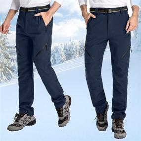 img 3 attached to 👖 Toomett Men's Hiking Snow Pants: Insulated & Water Repellent for Winter Skiing, Camping, and Walking