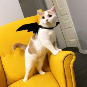 img 1 attached to 🦇 Kortes 2-Pack Halloween Pet Bat Wings Costume - Cat & Dog Vampire Halloween Accessory for Puppy Dogs & Cats