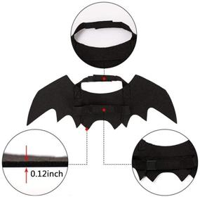 img 2 attached to 🦇 Kortes 2-Pack Halloween Pet Bat Wings Costume - Cat & Dog Vampire Halloween Accessory for Puppy Dogs & Cats