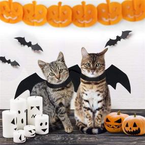 img 3 attached to 🦇 Kortes 2-Pack Halloween Pet Bat Wings Costume - Cat & Dog Vampire Halloween Accessory for Puppy Dogs & Cats