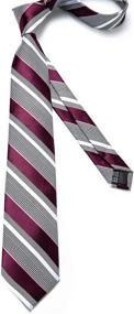 img 1 attached to DiBanGu Formal Burgundy Necktie Cufflink Men's Accessories in Ties, Cummerbunds & Pocket Squares