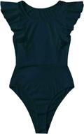 floerns womens ruffled leotard bodysuit women's clothing in bodysuits logo