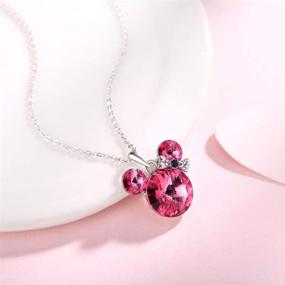 img 3 attached to HERAYLI Swarovski Crystal Pendant Necklace: Stylish Girls' Jewelry for Necklaces & Pendants