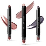 luxaza 3pcs eyeshadow stick set: matte & shimmer creamy eyeshadow pencils for a waterproof, long-lasting smoky eye logo