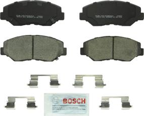 img 1 attached to Bosch BC914 QuietCast Premium Ceramic Disc Brake Pad Set: Acura ILX, Honda Accord, Civic, CR-V, Element, Fit Front Brakes - Top Quality Upgrade!