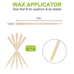 img 2 attached to 1200-Pack Wooden Waxing Sticks, Small Wax Applicator Spatulas for Hair Eyebrow Nose Removal, Craft Sticks for Waxing (Without Handle)