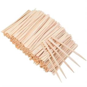 img 1 attached to 1200-Pack Wooden Waxing Sticks, Small Wax Applicator Spatulas for Hair Eyebrow Nose Removal, Craft Sticks for Waxing (Without Handle)