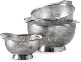 img 2 attached to 🍲 Tramontina Colanders Stainless Steel 3-Pack - Premium Quality Kitchen Strainers, 80206/556DS