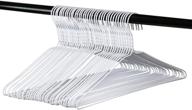 👕 premium pack of 100 white wire hangers - 18" standard clothing hangers in white логотип