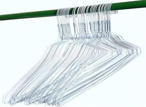 img 1 attached to 👕 Premium Pack of 100 White Wire Hangers - 18" Standard Clothing Hangers in White