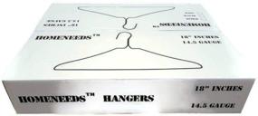 img 2 attached to 👕 Premium Pack of 100 White Wire Hangers - 18" Standard Clothing Hangers in White