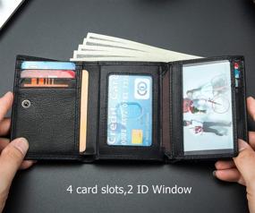 img 1 attached to COSZEA Genuine Leather Trifold Wallets Men's Accessories