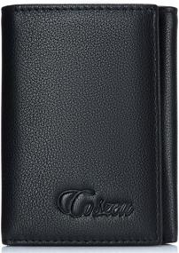 img 4 attached to COSZEA Genuine Leather Trifold Wallets Men's Accessories