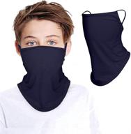 cold weather protection bandana balaclava with gaiter loops - essential boys' accessories logo