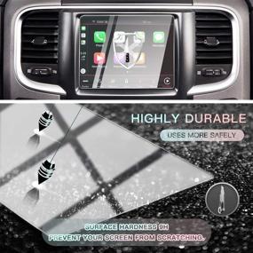 img 1 attached to 🚗 CDEFG Car Screen Protector for Dodge RAM 1500/2500/3500 Uconnect, Tempered Glass HD Scratch-Resistant Center Control Navigation Touch Screen Protector (2013-2018 RAM 8.4 inch)