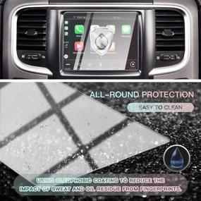 img 3 attached to 🚗 CDEFG Car Screen Protector for Dodge RAM 1500/2500/3500 Uconnect, Tempered Glass HD Scratch-Resistant Center Control Navigation Touch Screen Protector (2013-2018 RAM 8.4 inch)