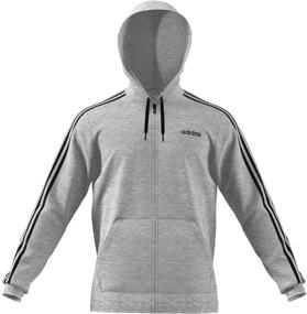 img 1 attached to Adidas Essentials 3 Stripes Fleece Hoodie Men's Clothing