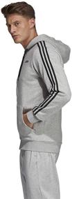 img 2 attached to Adidas Essentials 3 Stripes Fleece Hoodie Men's Clothing