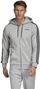 img 4 attached to Adidas Essentials 3 Stripes Fleece Hoodie Men's Clothing