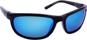 img 1 attached to 🕶️ Sea Striker Outrigger Polarized Sunglasses: Black Frame, Blue Mirror, Grey Lens – Ideal for Medium to Large Faces