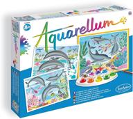 🐬 premium sentosphere aquarellum large dolphins watercolor paint set - enhance your arts and crafts experience logo