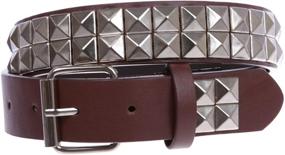 img 2 attached to 1-Inch Studded Leather Belt for Kids with Snap-on Closure - Perfect for Punk Rock Style