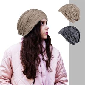 img 4 attached to 🎩 Dual Pack Women Beanies Hat: Comfortable Chemo Headwear for Women and Men