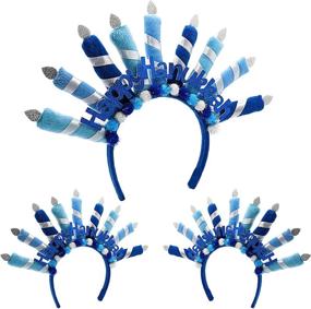 img 3 attached to 🕎 Hanukkah Menorah Headbands - Festive and Fun Personal Decorations for the Festival of Lights