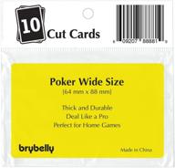 🃏 brybelly lot of 10 poker size cut cards: premium quality gaming accessories logo