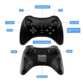 img 3 attached to 🎮 PowerLead Pro Controller for Wii U: Wireless Gamepad Joystick, Dual Analog Game Controller (Black)