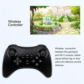 img 2 attached to 🎮 PowerLead Pro Controller for Wii U: Wireless Gamepad Joystick, Dual Analog Game Controller (Black)