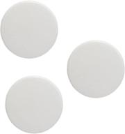 🚪 door handle bumper pack of 3 - silicone wall shield with double-sided tape, large 3.15" diameter, white logo