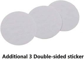 img 2 attached to 🚪 Door Handle Bumper Pack of 3 - Silicone Wall Shield with Double-Sided Tape, Large 3.15" Diameter, White