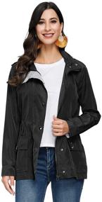 img 3 attached to Raincoat Waterproof Outwear Winbreaker Lightweight Women's Clothing in Coats, Jackets & Vests