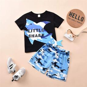 img 1 attached to 👕 Trendy Camouflage Toddler T-Shirt: Aalizzwell Boys' Clothing with Style