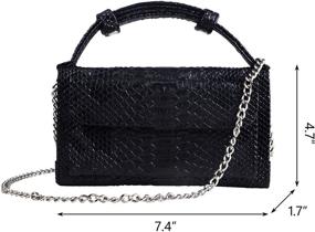 img 3 attached to 👜 Oichy Wallets: Stylish Crossbody Shoulder Snakeskin Handbags & Wallets for Women